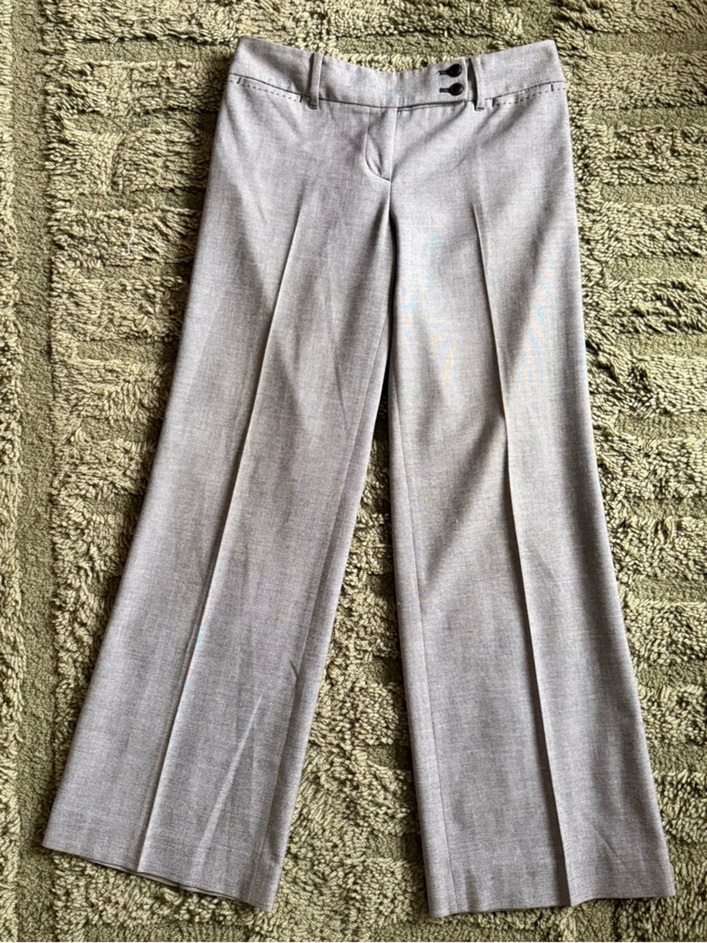 LOFT Marisa Fit Grey Wide Leg Dress Pants